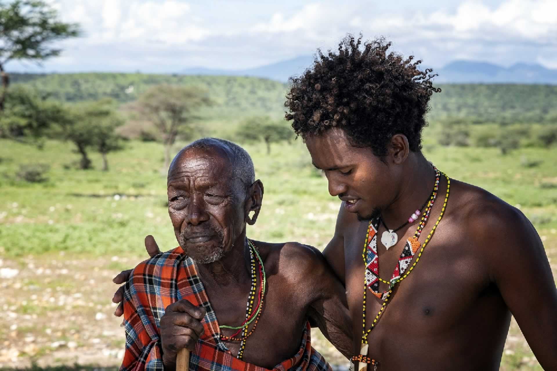 Photography - Maasai elder and son